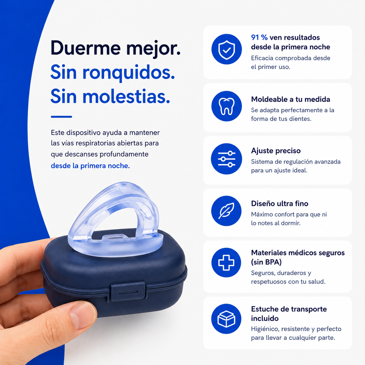 SleepQuiet™ – Dispositivo Anti-Ronquidos [ÚLTIMAS UNIDADES]